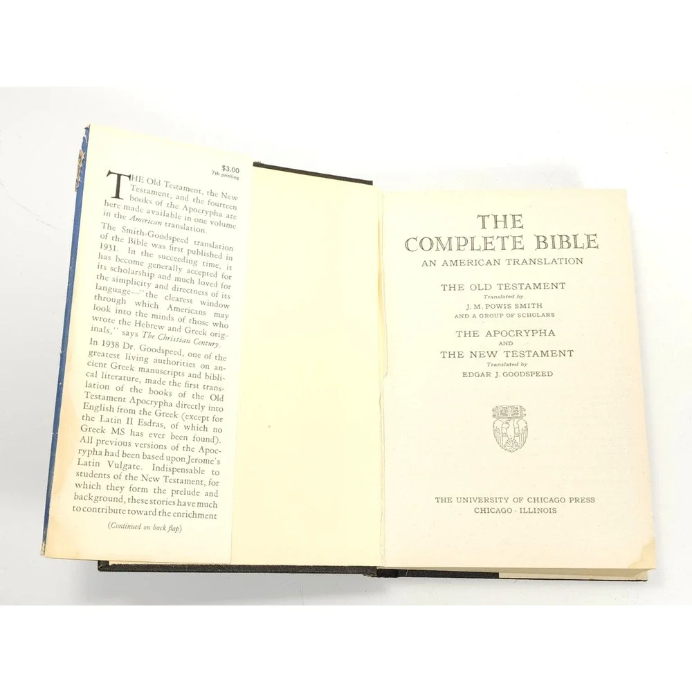 The Complete Bible 1939 An American Translation‎ 1944 Apocrypha, Smith/Goodspeed